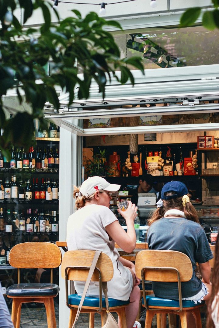 Guests seated at a Shanghai bar